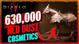 I Got All The PvP Mount Armor   630000 RED DUST Horse Cosmetics Showcase  Diablo 4