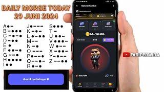 Update ‼️ TUGAS DAN KATA SANDI HARI INI  DAILY MORSE TODAY HAMSTER KOMBAT