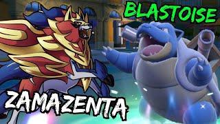 Blastoise and Zamazenta Pokemon VGC 2024 Scarlet and Violet Competitive Regulation G Wifi Battle