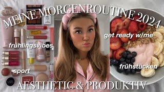 FRÜHLINGS MORGENROUTINE  aesthetic & produktiv  sport grwm frühstück ⭐️