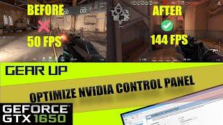 NVIDIA CONTROL PANEL SETTINGS FOR GTX1650  OTHER GPUS
