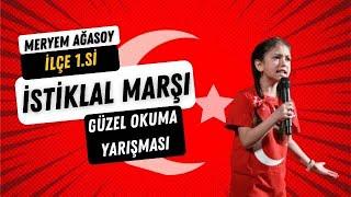 “İstiklal Marşı’nı Güzel Okuma Yarışması” birincisi Meryem Ağasoy