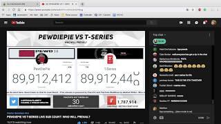 The moment T-Series took over Pewdiepie