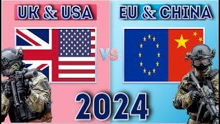 UK & USA vs EU & China Military Power Comparison 2024