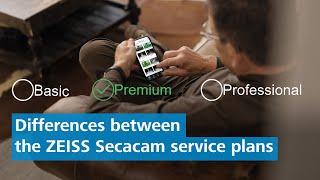 What are the differences between the ZEISS Secacam service plan?