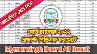 Mymensingh board challenge result PDF  Ssc board challenge result 2022  ssc board result check 