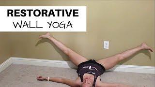 Yoga after a Long Day - At the Wall Restorative - Super Relaxing Yoga for Stress and Anxiety