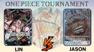 ワンピカード  ONE PIECE CARD GAME TOURNAMENT  青黒サカズキ VS 黄青クイーン 