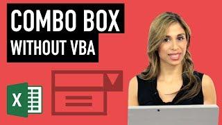 How to make a ComboBox dropdown in Excel without VBA