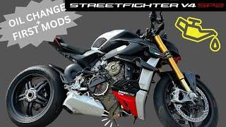 FIRST SERVICE AND MODS  2023 DUCATI STREETFIGHTER V4 SP2