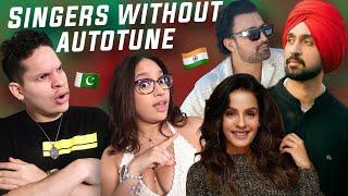 Waleska & Efra react to Indian Singers Without AUTOTUNE ft Diljit Dosanjh  Asees Kaur Atif Aslam