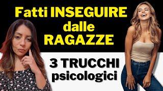 Ti svelo 3 TRUCCHI psicologici per farti INSEGUIRE da una DONNA l1% degli uomini lo sa #seduzione