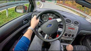 2008 Ford Focus Mk2 1.6 100HP 0-100 POV Test Drive #1407 Joe Black