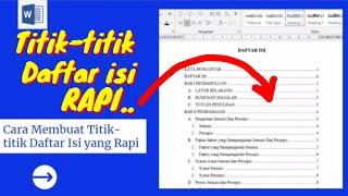 Cara Membuat Titik titik Daftar Isi yang Rapi di Microsoft Word  Sangat Mudah dan Simpel