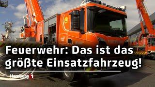 Innovationen der Feuerwehr Größtes Einsatzfahrzeug Deutschlands und ein schneidender Wasserstrahl