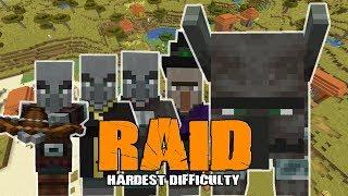 Minecraft 1.14 Survival Village Raid Hardest Difficulty