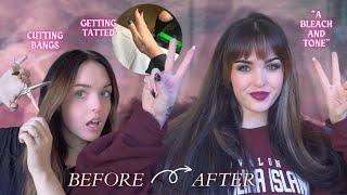 News tats cutting bangs a bleach and tone  Changing My Appearance + Chatty GRWM