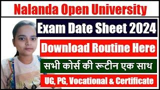 Nalanda Open University Exam Date 2024 OUT  NOU Part 3 Exam Date 2024  NOU Part 2 Exam Date 2024