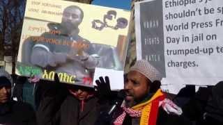Shekh Khalids great speech at the Protest Demonstration at The Ethiopian Embassy in Washington DC.