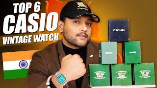 Top 6 Best Casio Vintage Watch For Men  Best Watch Haul For College 2024  ONE CHANCE