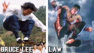 Bruce Lee Stomp vs Tekken 8 Marshall Law Stomp Rage Art Comparison