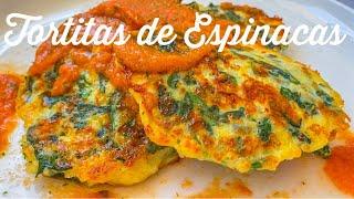 Tortitas de Espinacas con Queso  ¡Mira lo delicioso que estaba 