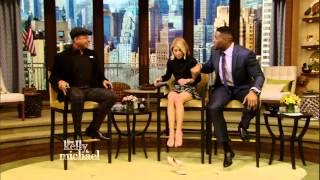 Kelly Ripa - hot skirt & takes off high heels - February 11 2015