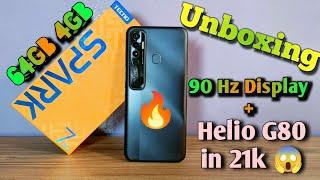 Tecno Spark 7 Pro Unboxing & First look  90Hz Display ll Helio G80 ll Magneti Black saamaan.pk