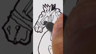 Drawing a Knight Outline Graphic Style