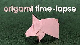 Origami Time-Lapse Pig Francesco Mancini