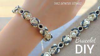 İnci ile Bileklik Yapımı  Tutorial on Dainty Pearl Bracelet  DIY. How to make beaded bracelet