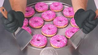 ASMR - Ice Cream Challenge Massive Donuts Ice Cream Rolls  how to make Donut Ice Cream - Recipe