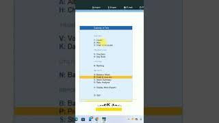 Tally Prime Shortcut trick in 1 minutes one setting separate Shortcut  #shorts #guideofmadshorts