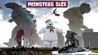 Monsters size comparison in real world  3D  How monster look in first person view