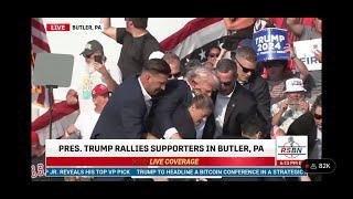 LIVE BREAKING DONALD TRUMP SHOT AT RALLY