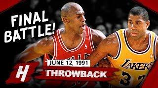 Magic Johnson vs Michael Jordan LEGENDARY Game 5 Duel Highlights 1991 NBA Finals - FACE TO FACE