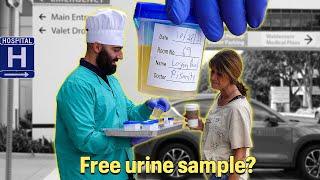 Giving Free Samples of Urine Prank at the Hospital