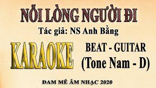 Karaoke NỖI LÒNG NGƯỜI ĐI Tone Nam Guitar