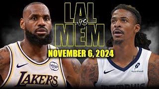 Los Angeles Lakers vs Memphis Grizzlies Full Game Highlights - November 6 2024  2024-25 NBA Season