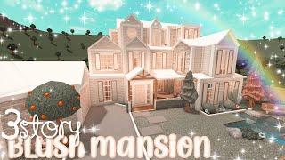 3 story blush mansion   bloxburg speedbuild  luminto