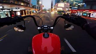 Sound Only Night Ride  Harley Street Bob POV