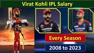 Virat kohli IPL salary 2008-2023#shorts#shortsvideo #youtubeshorts