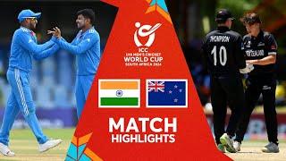 India v New Zealand  Match Highlights  U19 CWC 2024