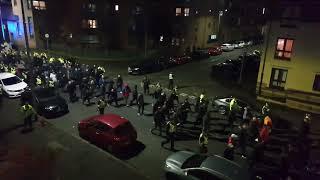 Liverpool fans in Glasgow