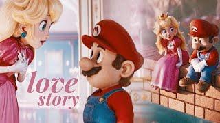 Peach & Mario  Love Story super mario bros the movie