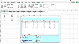 VBA code  How to sum column in listbox  Userform Microsoft Excel VBA