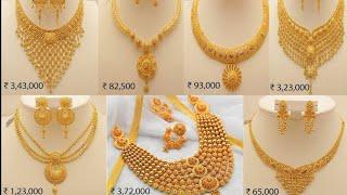 Latest Gold necklace design  bridal gold jewelry set jewelry set