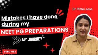 Mistakes I have done during my neet pg preparation…Through my Journey️             #neet #restart