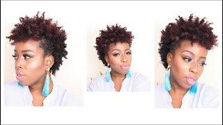 A quick frohawk hair style on an old twist out