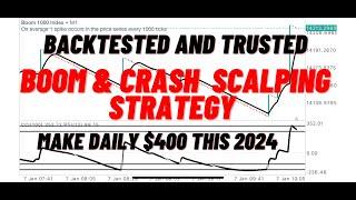 100% NO LOSS BOOM AND CRASH SCALPING STRATEGY FOR 2024. STEP BY STEP GUIDE ON LIVE TRADE.